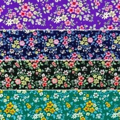 Floral Print Viscose Fabric - Bloom Buds Premium Lightweight Rayon