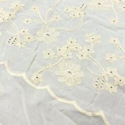 Floral Embroidered 100% Cotton Fabric - Breathable Summer Dressmaking Material -Pound Fabrics Sale Store A65CC8EF E4B3 4409 9EE4 8AAC9177EF18