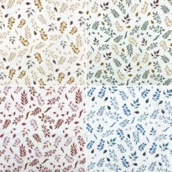 Berry Blossom Floral Flat Double Gauze Cotton Fabric