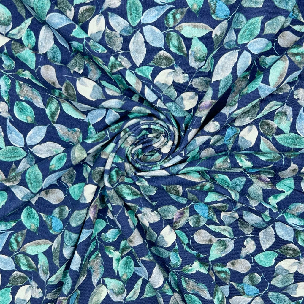 Chroma Leaves Cotton Jersey Fabric - Premium 4-Way Stretch Lycra 10 Chroma Leaves Cotton Jersey Fabric - Premium 4-Way Stretch Lycra - Image 10