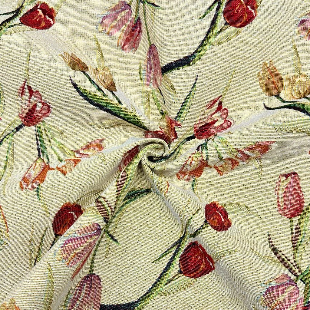 Falling Tulips Floral Tapestry Fabric for Upholstery and Curtains 3 Falling Tulips Floral Tapestry Fabric for Upholstery and Curtains - Image 3