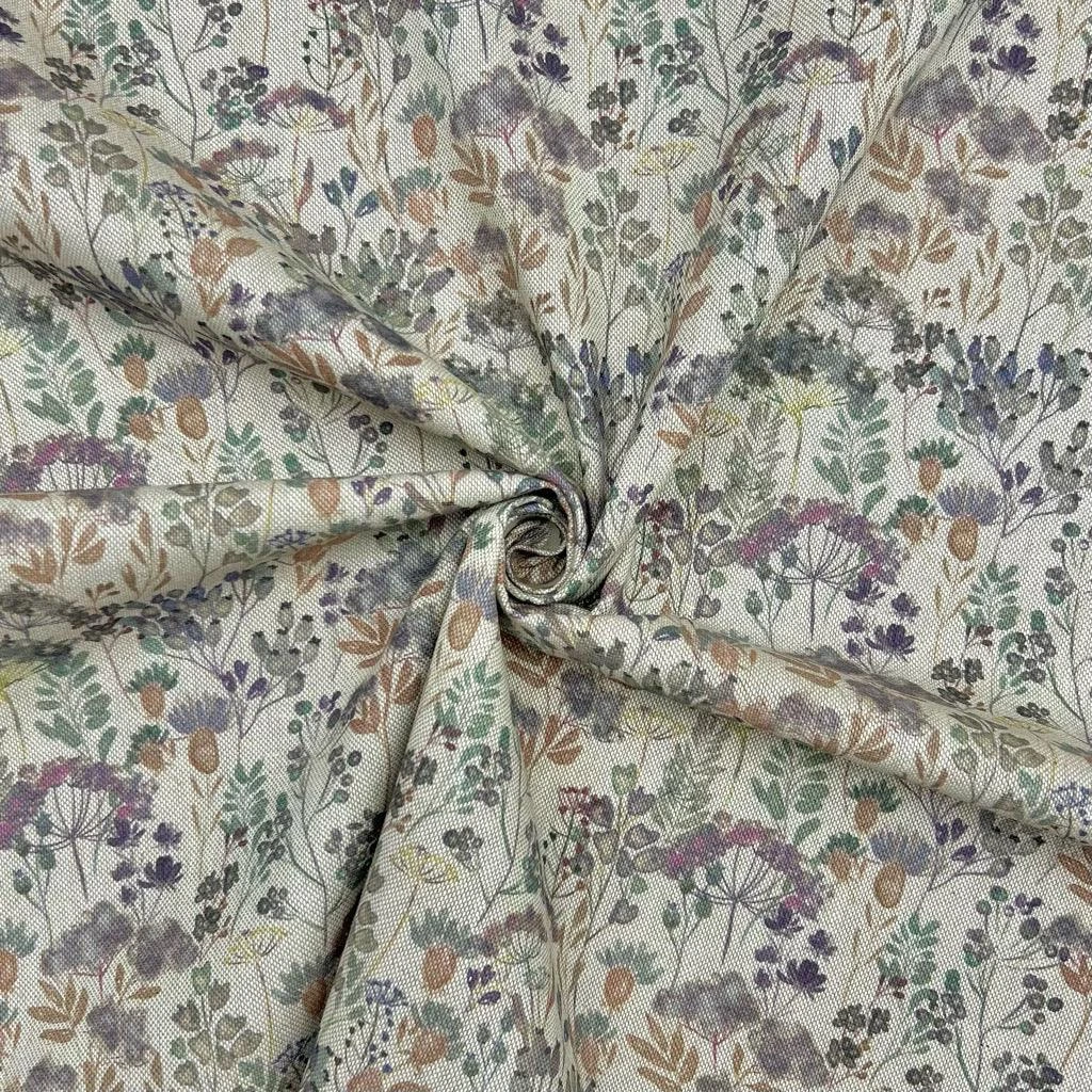 Floral Linen Look Fabric - Vintage Gardens Digital Print Polycotton 6 Floral Linen Look Fabric - Vintage Gardens Digital Print Polycotton - Image 6