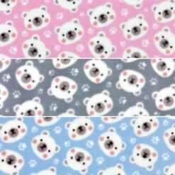 Bear Faces Anti Pill Polar Fleece Fabric - 150cm Wide Soft Print