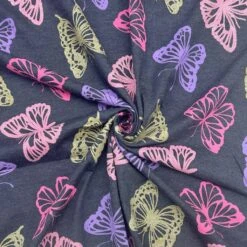Glitter Butterfly Melange Cotton Jersey Fabric - Premium 4-Way Stretch Sewing Material 11 Glitter Butterfly Melange Cotton Jersey Fabric - Premium 4-Way Stretch Sewing Material -Pound Fabrics Sale Store AE6387BA 67A3 465B 8A2E 05C3BC2118FC