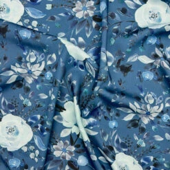 Coastal Floral Viscose Satin Fabric for Summer Dressmaking -Pound Fabrics Sale Store AF235D10 46E6 4C11 86AF 9F835E4250C0