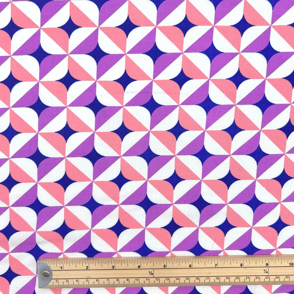 Geometric Play Viscose Poplin Fabric - Soft Abstract Rayon Dressmaking Material 2 Geometric Play Viscose Poplin Fabric - Soft Abstract Rayon Dressmaking Material - Image 2