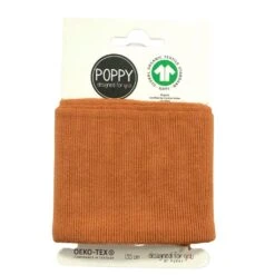 Premium Organic Ribbed Cuffing Fabric - 135cm Pre-Cut Length -Pound Fabrics Sale Store Amber