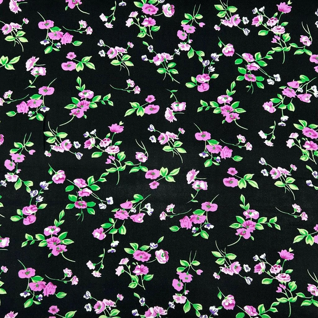 Floral Viscose Challis Fabric - Premium Soft Rayon for Dressmaking 5 Floral Viscose Challis Fabric - Premium Soft Rayon for Dressmaking - Image 5