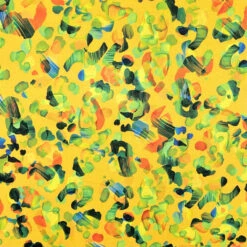 Lush Drops Abstract Print Cotton Linen Blend Fabric - 134cm Wide