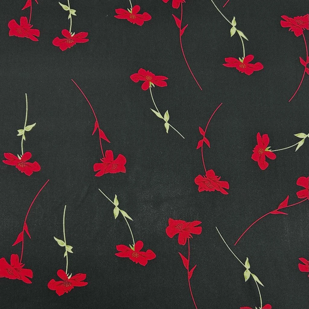 Falling Flowers Viscose Challis Fabric - Premium Floral Print Dressmaking Material 7 Falling Flowers Viscose Challis Fabric - Premium Floral Print Dressmaking Material - Image 7