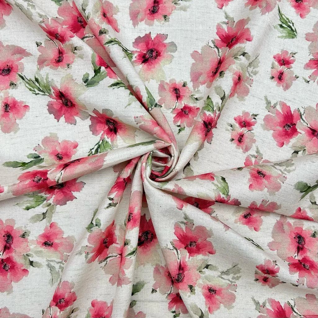 Floral Viscose Linen Fabric - Vintage Blooms Design for Summer Apparel 6 Floral Viscose Linen Fabric - Vintage Blooms Design for Summer Apparel - Image 6