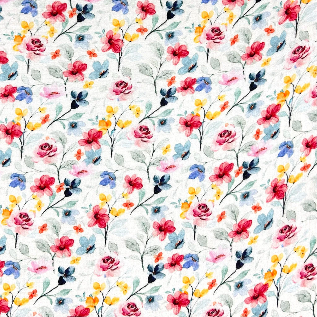 Floral Double Gauze Cotton Fabric - Breathable Soft Muslin for Dressmaking 5 Floral Double Gauze Cotton Fabric - Breathable Soft Muslin for Dressmaking - Image 5