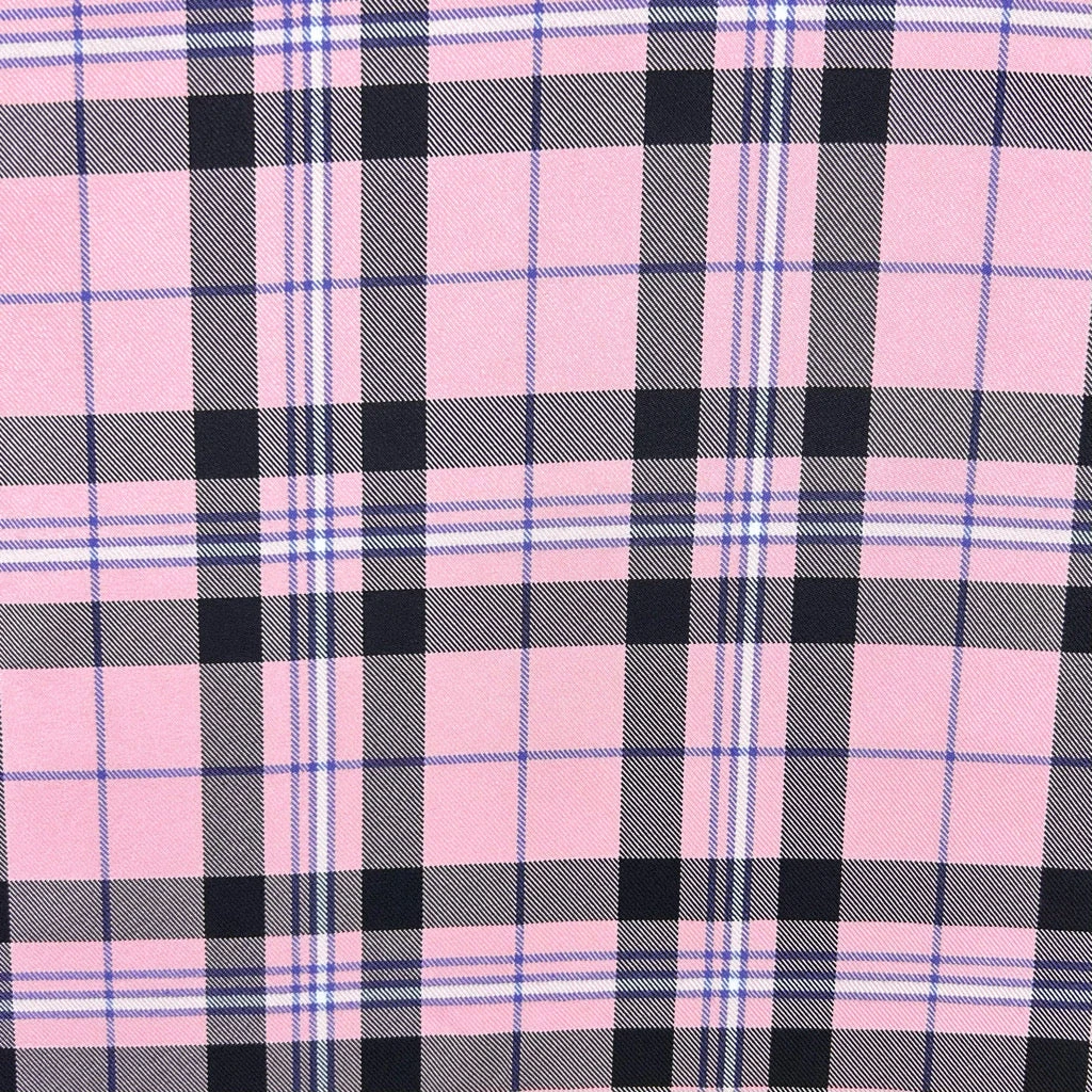 Pink Checkered Suiting Fabric | Premium Plaid for Tailoring & Business Wear 2 Pink Checkered Suiting Fabric | Premium Plaid for Tailoring & Business Wear - Image 2