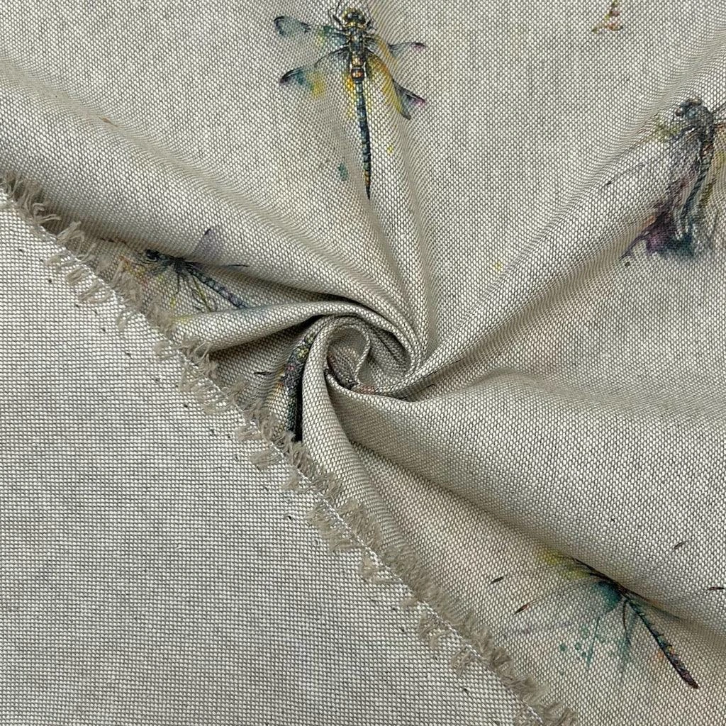 Dragonfly Digital Linen Look Polycotton Fabric for Curtains & Dressmaking 3 Dragonfly Digital Linen Look Polycotton Fabric for Curtains & Dressmaking - Image 3