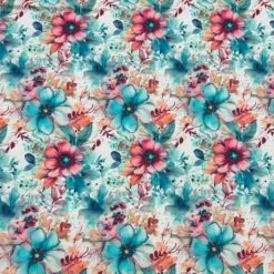Floral Viscose Challis Fabric - Premium Breathable Summer Rayon