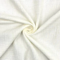 Ivory Double Gauze 100% Cotton Fabric - 142cm Wide Seconds Quality