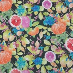 Vibrant Fruit Print Digital Linen Look Polycotton Fabric - 140cm Width -Pound Fabrics Sale Store BE41C56B 0BB3 4E29 BA20 2D24D4103C26