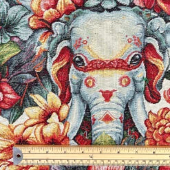 Floral Safari Elephant Tapestry Fabric - Premium Upholstery & Curtain Material -Pound Fabrics Sale Store BEF9C085 732F 4384 A7A9 F2D03C098314