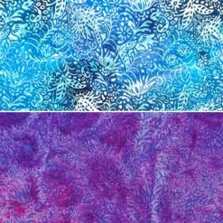 John Louden Frosty Flora Cotton Batik Fabric - Premium Floral Design
