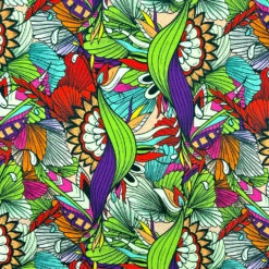 Painted Paradise Viscose Jersey Fabric