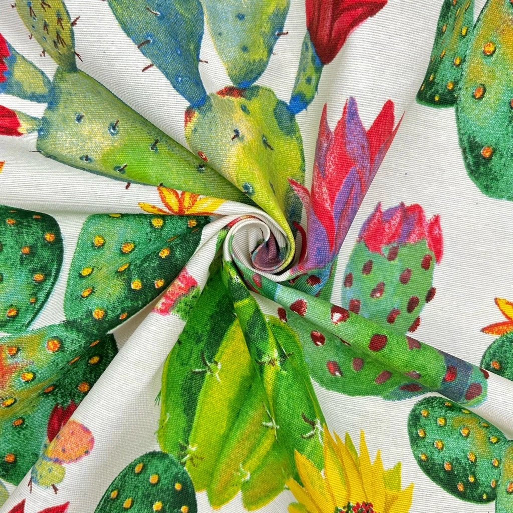 Water Resistant Cactus Garden Outdoor Fabric - Durable & UV Protected 2 Water Resistant Cactus Garden Outdoor Fabric - Durable & UV Protected - Image 2