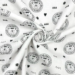 Lion Face Flat Double Gauze Fabric - Soft 100% Cotton Muslin 12 Lion Face Flat Double Gauze Fabric - Soft 100% Cotton Muslin -Pound Fabrics Sale Store C55CE0A8 97A8 42C7 AF7B D4EE86E20EF2