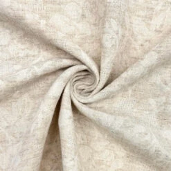 Desert Bloom Floral Linen Blend Double Gauze Fabric for Dressmaking