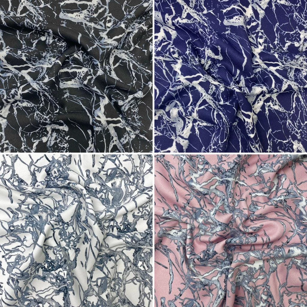 Abstract Print Polyester Fabric for Dressmaking & Blouses 1 Abstract Print Polyester Fabric for Dressmaking & Blouses