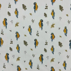 Parrot Paradise Premium Cotton Poplin Fabric - 100% Digital Bird Print