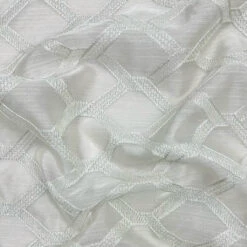 Extra Wide Checkered Embroidery Voile Fabric - Premium Sheer Curtain Netting -Pound Fabrics Sale Store CC02CD9D 9A85 4308 B803 926265D708AC