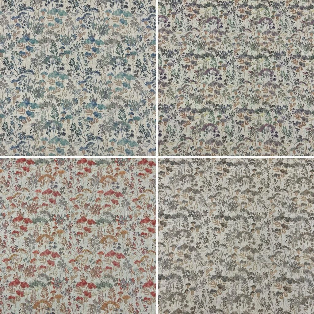Floral Linen Look Fabric - Vintage Gardens Digital Print Polycotton 1 Floral Linen Look Fabric - Vintage Gardens Digital Print Polycotton
