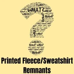 Printed Fleece and Sweatshirt Fabric Remnants - 3 Piece Mystery Bundle