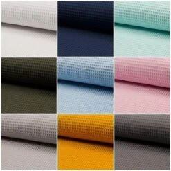 Premium 100% Cotton Waffle Fabric - Oeko-Tex Certified Honeycomb