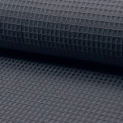 Premium 100% Cotton Waffle Fabric - Oeko-Tex Certified Honeycomb -Pound Fabrics Sale Store Cotton Waffle Fabric Dark Grey