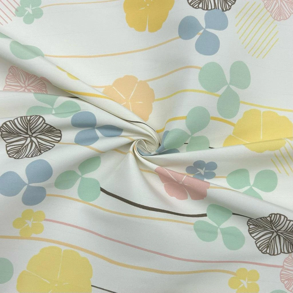 Premium Pastel Floral Ivory Furnishing & Curtain Fabric (Extra Wide) 3 Premium Pastel Floral Ivory Furnishing & Curtain Fabric (Extra Wide) - Image 3