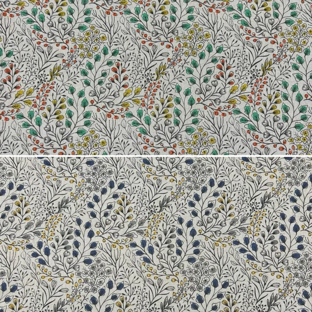 Floral Digital Print Linen Look Polycotton Fabric for Curtains & Crafting 1 Floral Digital Print Linen Look Polycotton Fabric for Curtains & Crafting