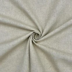 Premium Beige Linen Look Polycotton Fabric - Versatile Material for Curtains & Sewing