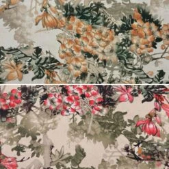 Flower Meadow Crepe Fabric - Lightweight Floral Dressmaking Material