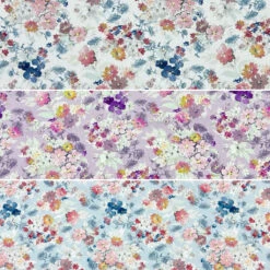 Rose & Hubble Charming Flowers Cotton Poplin Fabric - Oeko-Tex Certified