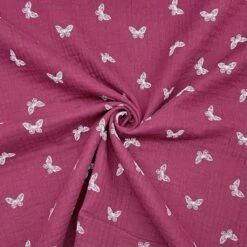 Soft Butterfly Print Double Gauze Cotton Fabric - 142cm Wide -Pound Fabrics Sale Store D7128C69 9D20 4986 B770 CC0D797F940D