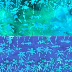 John Louden Palm Shadows Cotton Batik Fabric - Premium Hand-Printed Design