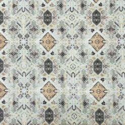 Geometrical Floral Cotton Canvas Fabric - Premium Oeko-Tex 100% Cotton