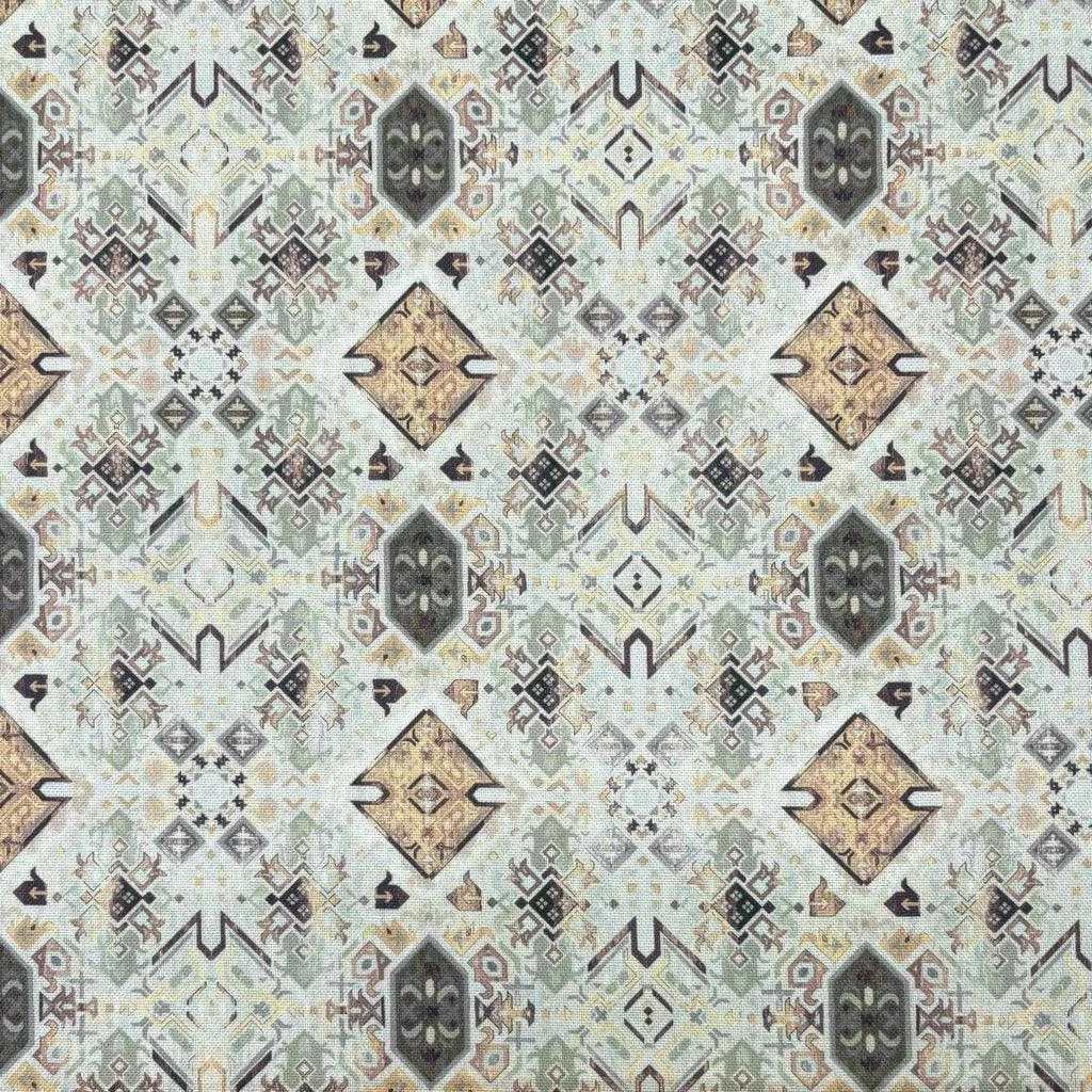 Geometrical Floral Cotton Canvas Fabric - Premium Oeko-Tex 100% Cotton 1 Geometrical Floral Cotton Canvas Fabric - Premium Oeko-Tex 100% Cotton