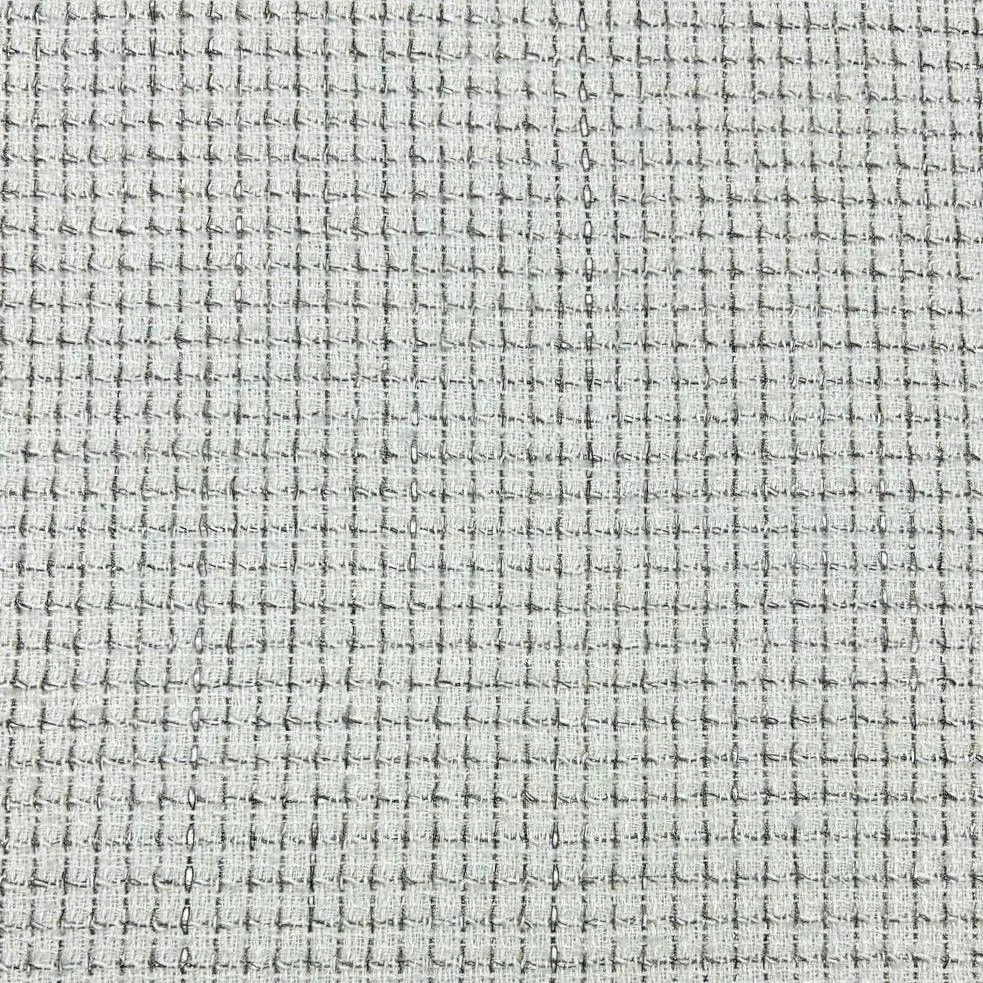 Textured Mini Squares Tweed Fabric with Gold Lurex Sparkle 5 Textured Mini Squares Tweed Fabric with Gold Lurex Sparkle - Image 5