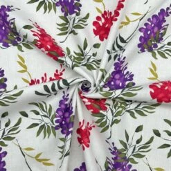 Floral Botanical Cotton Linen Fabric - Multicoloured Summer Dressmaking Material -Pound Fabrics Sale Store D8A976B7 DF5F 4F3B 8926 6C6494170685