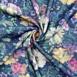 Vintage Floral Linen Viscose Fabric - Premium Dressmaking Material -Pound Fabrics Sale Store D8E2043C 2E5C 4AF8 A573 050F29067D8A
