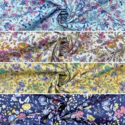 Rose & Hubble Abstract Gardens 100% Cotton Poplin Fabric