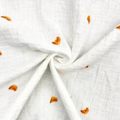 Croissant Print Double Gauze 100% Cotton Fabric - Soft & Breathable -Pound Fabrics Sale Store DFEC7B3C 0526 42C9 B562 82A5FB5C7853