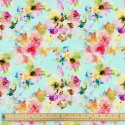 Bright Flowers Linen Blend Fabric 6 Bright Flowers Linen Blend Fabric -Pound Fabrics Sale Store E0461A64 FF37 4BAB A13E 169A32E5D0E8