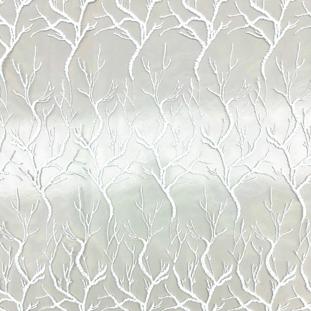 Premium Shimmer Lace Embroidery Voile Curtain Fabric - 108" Width 6 Premium Shimmer Lace Embroidery Voile Curtain Fabric - 108" Width - Image 6